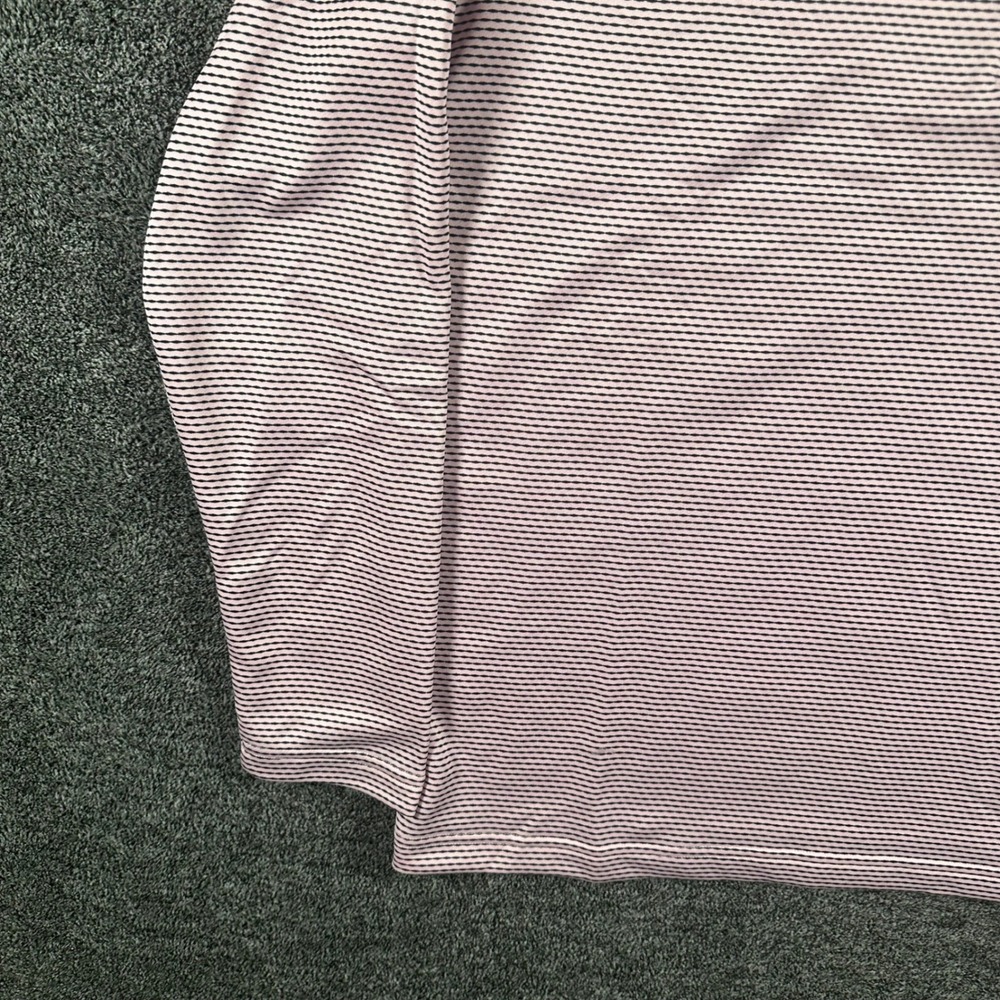 Adidas Pullover Mens XL PERF PRT 1/4 Z Pink Striped NEW Long Sleeve Golf Active - Picture 11 of 15